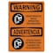 Signmission OSHA, Wear Goggles Operating Machine Bilingual, 14in X 10in Rigid Plastic, 14" W, 10" H, Landscape OS-WS-P-1014-L-12919 - alternate 1